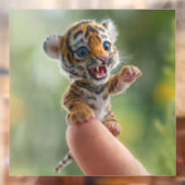 Autocollant Pour Fenêtre petit tigre (Feuille 2)