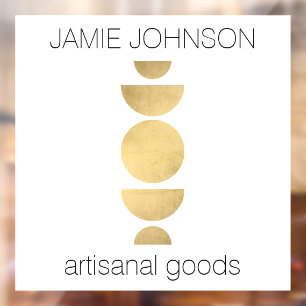 Autocollant Pour Fenêtre Phases de Lune Abstraites Art Géométrique Boutique