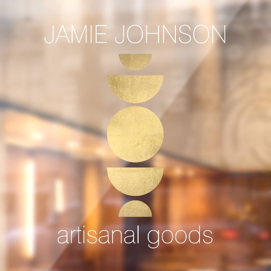 Autocollant Pour Fenêtre Phases Lune Abstraite Boutique d'art géométrique O (Feuille 2)