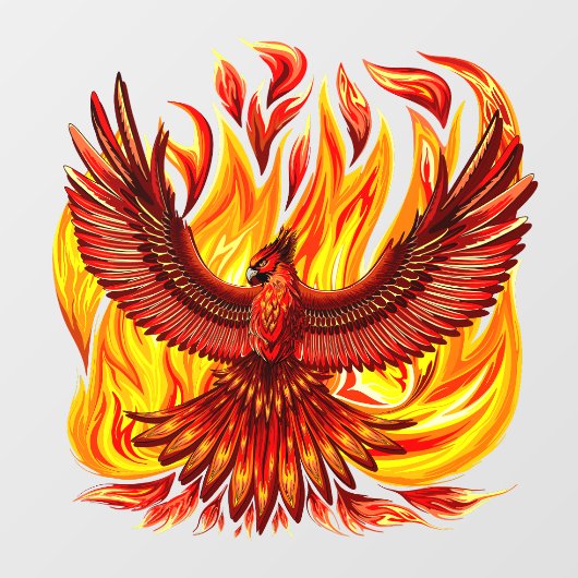 Autocollant Pour Fenêtre Phoenix mythologique immortelle Créature (Feuille)