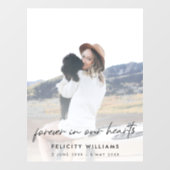 Autocollant Pour Fenêtre Photo commémorative funéraire | Célébration de la  (Feuille)