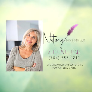 Autocollant Pour Fenêtre Photo de notaire rose et blanc moderne minimaliste