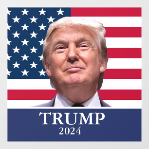 Autocollant Pour Fenêtre Photo Donald Trump - Président 2024