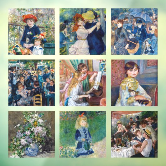 Autocollant Pour Fenêtre Pierre-Auguste Renoir - Chefs-d'oeuvre Grille Coll (Feuille 3)