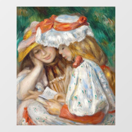 Autocollant Pour Fenêtre Pierre-Auguste Renoir - Deux Filles Lecture (Feuille)