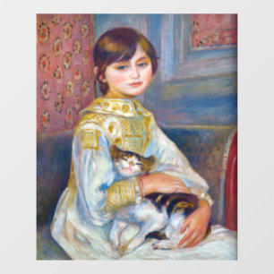 Autocollant Pour Fenêtre Pierre-Auguste Renoir - Enfant avec chat