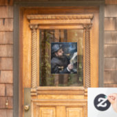 Autocollant Pour Fenêtre Pierre-Auguste Renoir - Lecture Claude Monet (Porte d'accueil)