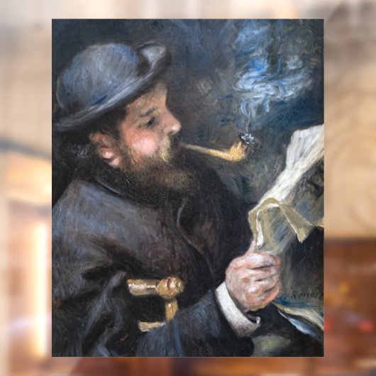 Autocollant Pour Fenêtre Pierre-Auguste Renoir - Lecture Claude Monet (Feuille 2)