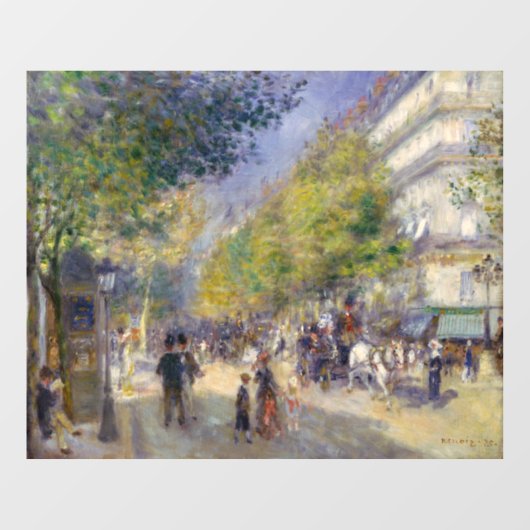 Autocollant Pour Fenêtre Pierre-Auguste Renoir - Paris, Grands Boulevards (Feuille)