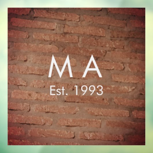 Autocollant Pour Fenêtre pierre de brique rustique Brown ajouter le nom let (Feuille 3)