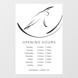 Autocollant Pour Fenêtre Pilates Pose Côté Pli