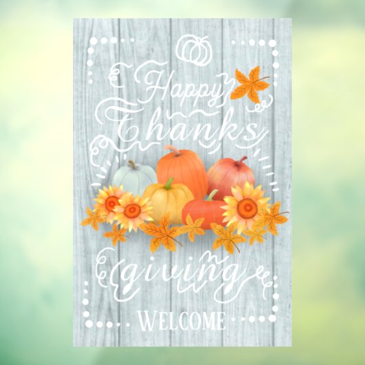 Autocollant Pour Fenêtre Pin bleu Citrouille d'automne (Feuille 3)