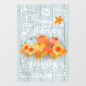 Autocollant Pour Fenêtre Pin bleu Citrouille d'automne (Feuille)