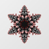 Autocollant Pour Fenêtre Pink Goth Filigree Snowflake Noël ou Yule (Feuille)