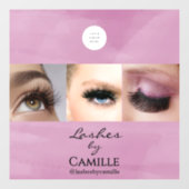 Autocollant Pour Fenêtre Pink Script Logo Photo Makeup Studio Window  (Feuille)