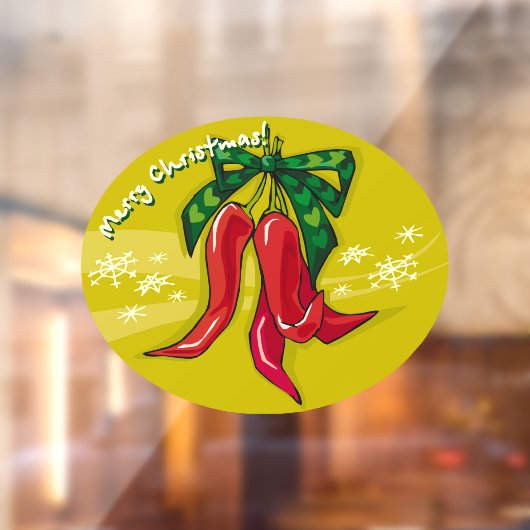 Autocollant Pour Fenêtre Pipe de Noël Peppers (Feuille 2)
