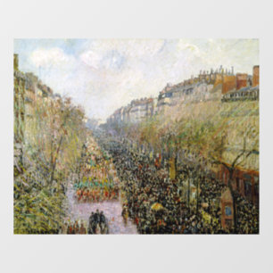 Autocollant Pour Fenêtre Pissarro - Boulevard Montmartre, Mardi Gras