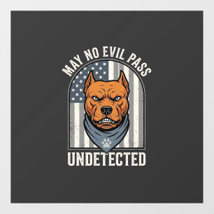 Autocollant Pour Fenêtre Pitbull Patriotique Chien de Garde