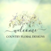 Autocollant Pour Fenêtre PixDezines Aquarelle Purple Rose Hydrangeas (Feuille 3)