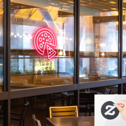 Autocollant Pour Fenêtre Pizza Business Neon (Fenêtre du restaurant)