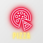 Autocollant Pour Fenêtre Pizza Business Neon (Feuille)