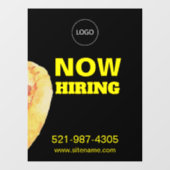 Autocollant Pour Fenêtre Pizza Place maintenant location Logo Url Dark Wind (Feuille)