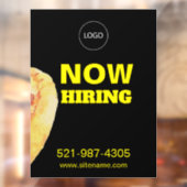 Autocollant Pour Fenêtre Pizza Place maintenant location Logo Url Dark Wind (Feuille 2)