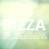 Autocollant Pour Fenêtre Pizza Restaurant Custom Business (Feuille 3)