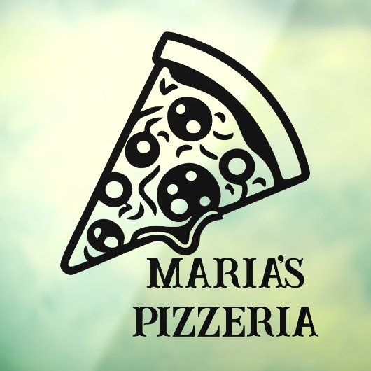 Autocollant Pour Fenêtre Pizzeria Custom Business (Feuille 3)