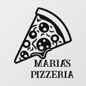 Autocollant Pour Fenêtre Pizzeria Custom Business (Feuille)