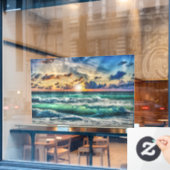 Autocollant Pour Fenêtre Plage Sunset (Fenêtre de café)