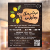 Autocollant Pour Fenêtre Planche à découper rustique en bois Script de cuis (Feuille 2)