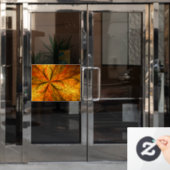 Autocollant Pour Fenêtre Plante d'automne, Abstrait moderne Fractal Art Lea (Porte de bureau)