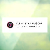 Autocollant Pour Fenêtre Plaque de nom de porte de bureau Logo d'entreprise (Feuille 3)