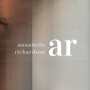 Autocollant Pour Fenêtre Plaque de référence pour la typographie rétro Mono