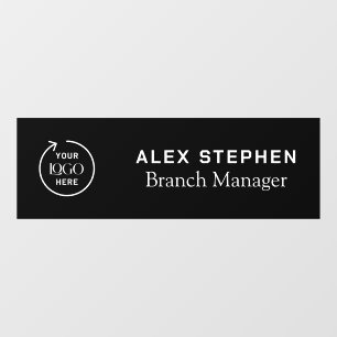 Autocollant Pour Fenêtre Plaque signalétique Logo d'entreprise Noir