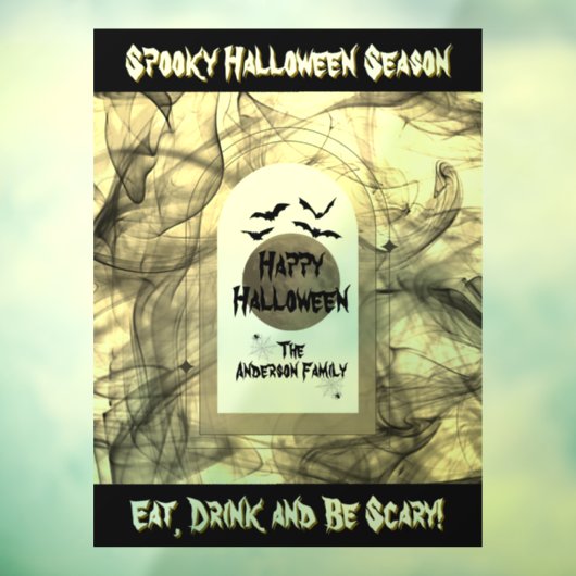 Autocollant Pour Fenêtre Pleine lune Araignée chauves-souris Éffrayante eff (Feuille 3)