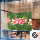 Autocollant Pour Fenêtre plumérie (Fenêtre de café)