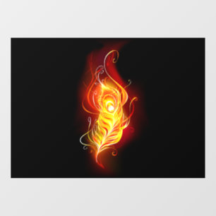 Autocollant Pour Fenêtre Plumes de paquetage de feu