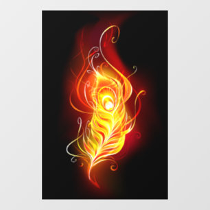 Autocollant Pour Fenêtre Plumes de paquetage de feu