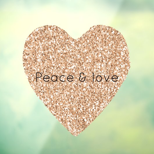 Autocollant Pour Fenêtre Pocher Rose Gold Parties scintillant Coeur (Feuille 3)