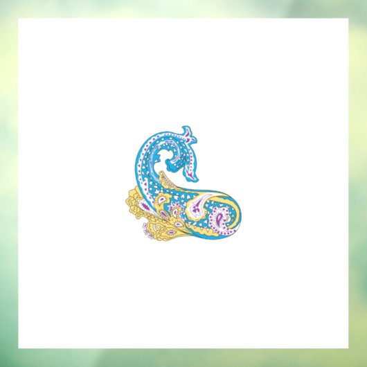 Autocollant Pour Fenêtre Point, Sherpa Blue, Design de sable doré (Feuille 3)