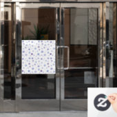 Autocollant Pour Fenêtre pois peint à la main (Porte de bureau)