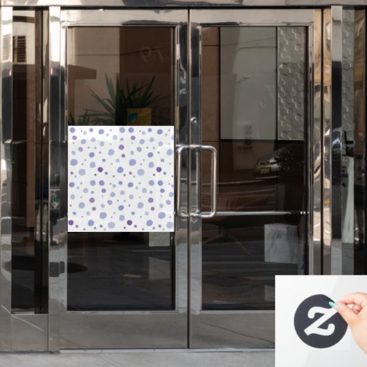 Autocollant Pour Fenêtre pois peint à la main (Porte de bureau)