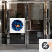 Autocollant Pour Fenêtre Poisson-clown dans un anémone (Porte de bureau)