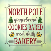 Autocollant Pour Fenêtre Pôle Nord boulangerie pain d'épice Noël entreprise (Feuille 3)
