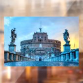 Autocollant Pour Fenêtre Ponte Sant'Angelo à l'aube - Rome Italie (Feuille 2)