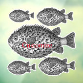 Autocollant Pour Fenêtre Porcupine tonnerre-anse (Feuille 3)