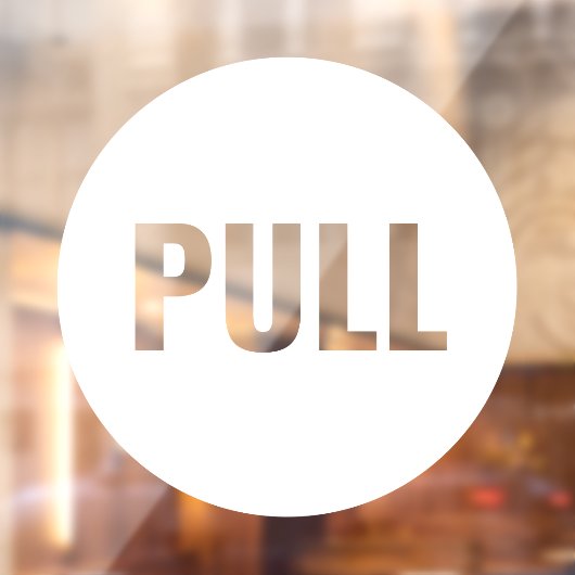 Autocollant Pour Fenêtre Porte de magasin professionnel PULL blanc moderne  (Feuille 2)