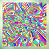 Autocollant Pour Fenêtre Portrait Abstrait (Feuille 3)